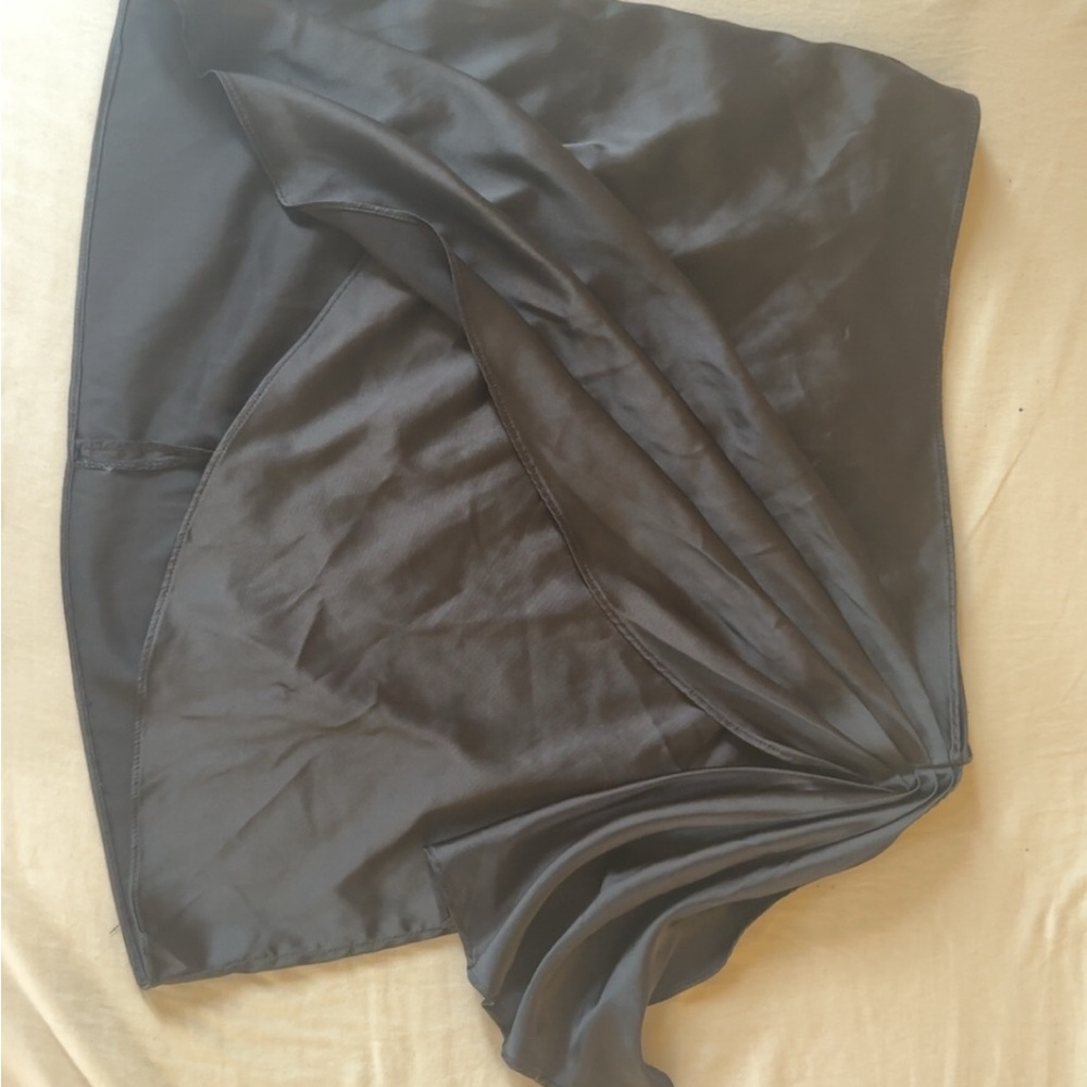 SHEIN Gray Asymmetrical Ruched Mini Skirt